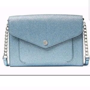 Elegant Blue Chain Shoulder Bag